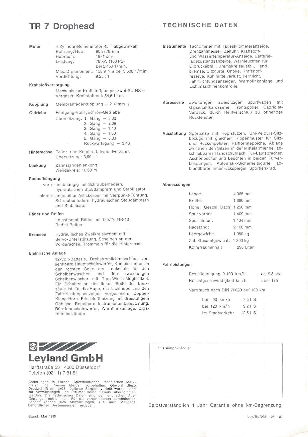 Triumph TR 7 D  (R&uuml;ckseite)